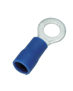 Insulated ring cable lug, Blue